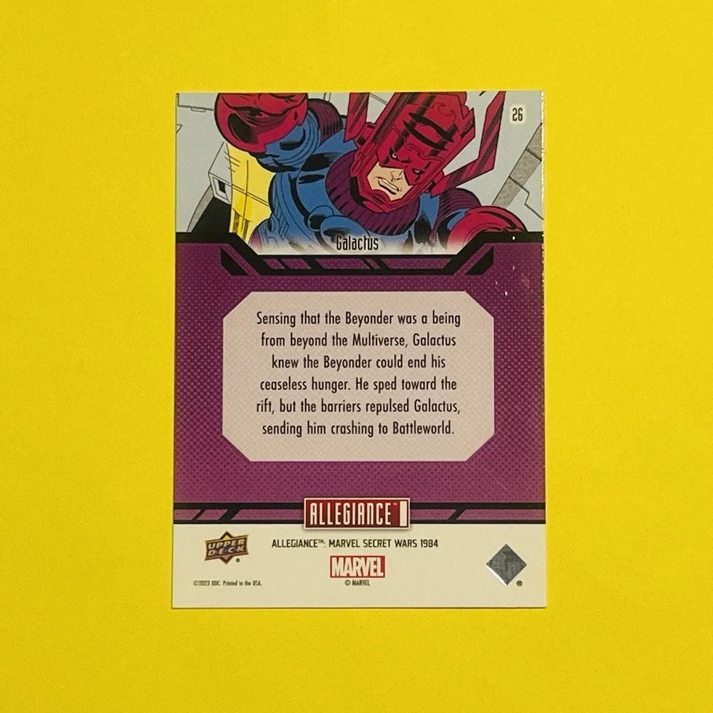 2024 Upper Deck Marvel Allegiance Secret Wars‎ Galactus #26 Base Card